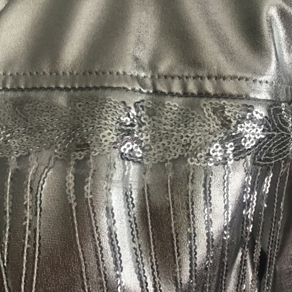 Vintage crop 80’s metallic chain jacket - Picture 5 of 8